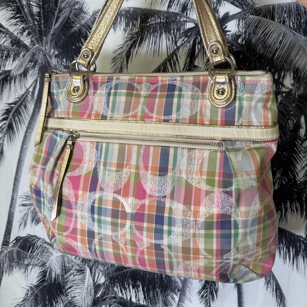 SOLD 🚨 Coach Poppy Multi Color Tote
